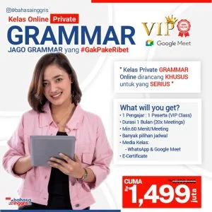 Kelas Private Grammar Online