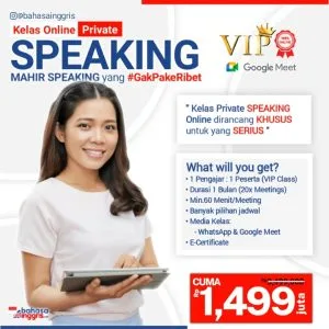 Kelas Private Speaking Online