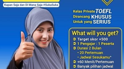 2 bulan Bikin Skor TOEFL Kamu +500 dan Membawamu mendapat Kesempatan Besar Pengen dapat skor TOEFL +500 Dalam Waktu Cepat? Belajar TOEFL otodidak tapi hasilnya tidak memuaskan?! atau Mau belajar TOEFL Tapi bingung harus mulai dari mana? Kamu Pasti Pernah Ngerasain Ini Waktu Belajar TOEFL?