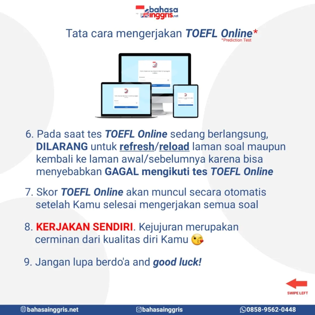 cara tes toefl online