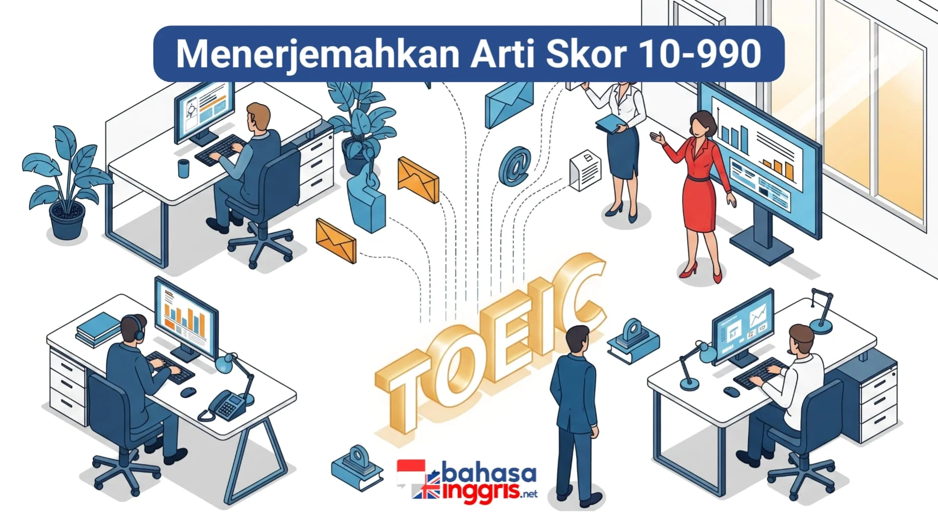 Skor TOEIC bukan sekadar angka, melainkan representasi kemahiran di dunia kerja. Skor populer seperti 550+ (B1), 785+ (B2), dan 945+ (C1) menjadi tolok ukur penting yang menunjukkan tingkat kompetensimu, dari level fungsional hingga mahir.