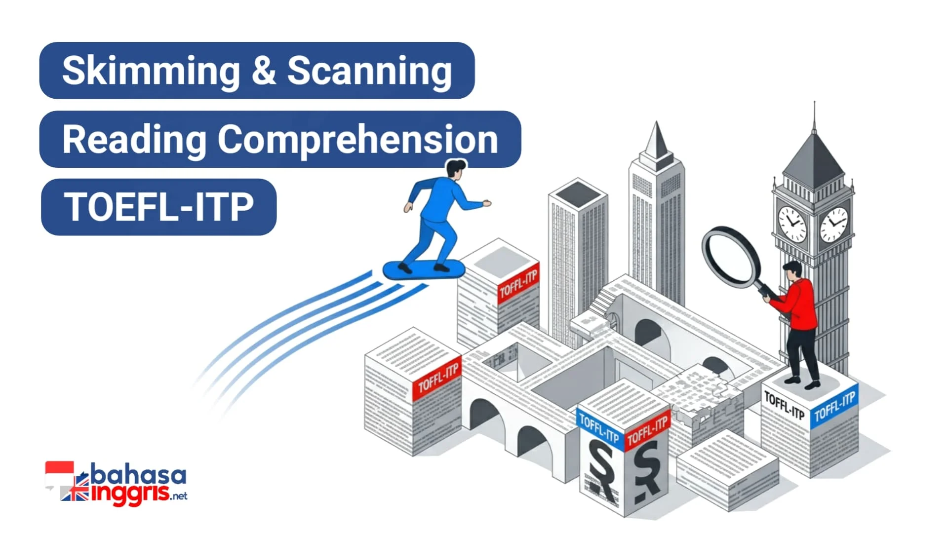 Kuasai TOEFL ITP Reading Comprehension dengan jurus Skimming & Scanning! Cara cepat memahami teks dan menemukan jawaban akurat. Pasti efektif!