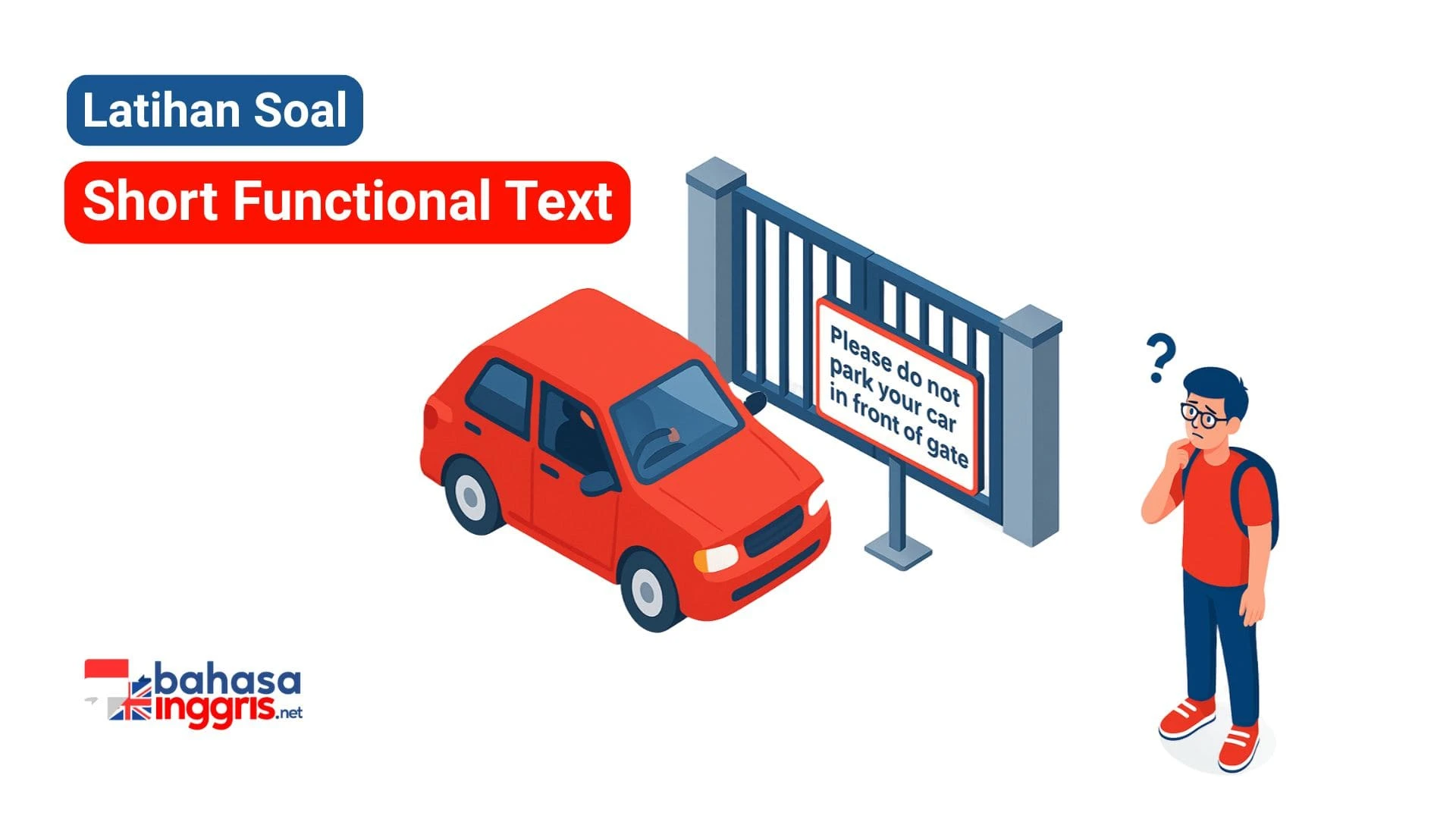 Yuk uji pemahamanmu! Coba identifikasi jenis short functional text dari contoh berikut — seberapa cepat kamu bisa menangkap maknanya?