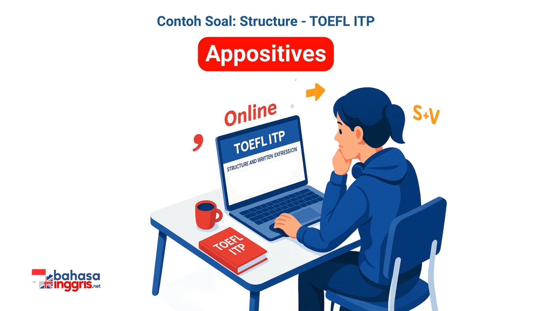 Bagian ini menyajikan dua contoh soal konkret untuk mengilustrasikan bagaimana Appositives dapat menjadi jebakan dalam soal Struktur TOEFL ITP. Contoh pertama menunjukkan kasus di mana Appositives memisahkan Subjek dari Kata Kerja yang hilang, sehingga Kamu harus mengabaikan Appositives untuk menemukan Kata Kerja yang tepat. Sementara itu, contoh kedua mendemonstrasikan bagaimana Appositives di awal kalimat dapat disalahartikan sebagai Subjek, menekankan pentingnya strategi mengidentifikasi dan mengabaikan Apositif untuk menemukan Subjek kalimat yang sebenarnya.
