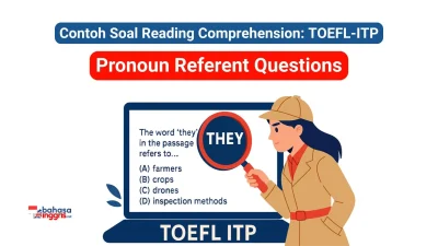Pronoun Referent Questions adalah jenis soal yang menguji kemampuanmu untuk mengidentifikasi kata benda spesifik yang dirujuk oleh sebuah kata ganti, seperti 'it' atau 'they'. Strategi paling efektif untuk menjawabnya adalah dengan mencocokkan kata ganti tersebut dengan pilihan kata benda yang sesuai secara gramatikal (tunggal atau jamak), kemudian melakukan tes substitusi untuk memastikan kalimatnya logis. Dengan menguasai metode ini, Kamu dapat menjawab soal ini secara cepat dan akurat, sehingga mengamankan poin penting pada tes TOEFL ITP Reading.