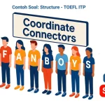 Trik menggabungkan dua klausa setara dengan Coordinate Connectors (FANBOYS) tanpa comma splice, lengkap dengan contoh soal dan analisis TOEFL ITP Section 2.