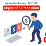 Soal TOEFL ITP Structure sering menjebak dengan menempatkan frasa preposisi di awal kalimat, membuat kata benda setelah preposisi (Objek Preposisi) tampak seperti Subjek. Aturan kuncinya adalah bahwa Objek Preposisi ini tidak pernah bisa menjadi Subjek kalimat yang sebenarnya. Dengan menguasai kemampuan untuk mengabaikan frasa preposisi ini, Kamu dapat menemukan Subjek asli dengan lebih mudah dan memastikan kesesuaian yang benar dengan Kata Kerjanya.