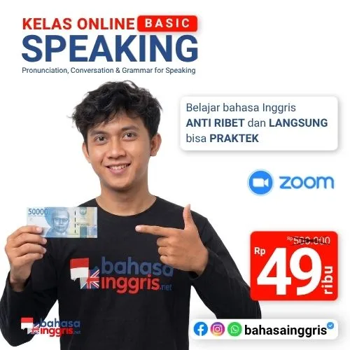 Kelas Speaking Online dirancang khusus bagi pemula yang ingin bisa Berbahasa Inggris dengan lancar dan penuh percaya diri. Lebih dari itu, berbagai metode rahasia menguasai Pronunciation, Vocabulary, Conversation dan Grammar for Speaking akan dikupas tuntas.